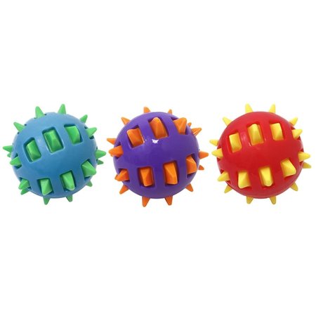 FLY FREE ZONE. Spike Balls Rubber Dog Toy, Assorted Color FL2514944